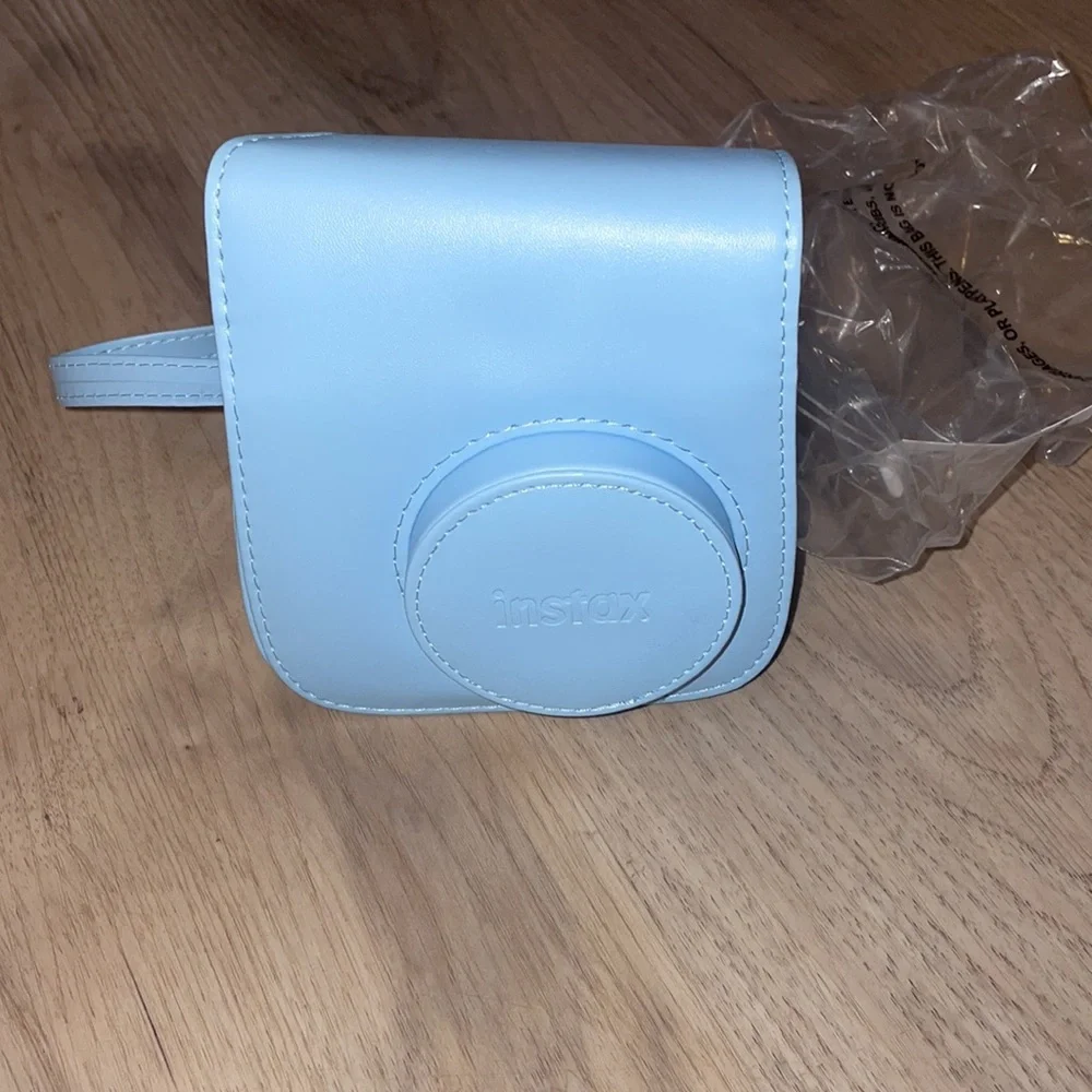 New Instax blue camera case with strap